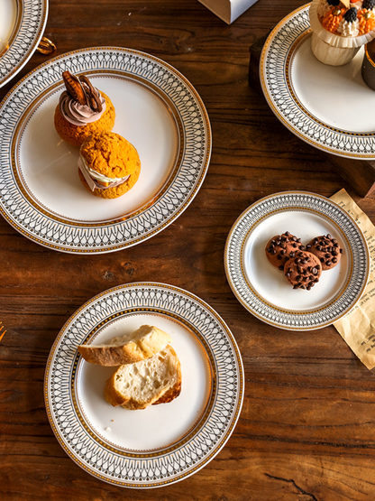 Assiette à dîner en céramique de luxe européenne
