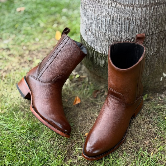 Suede Western Cowboy Boots - Mid-Calf Style