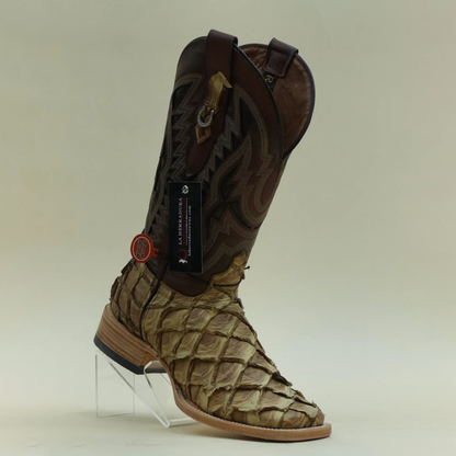 Exotic Fish Boots - Saddle - Square Toe