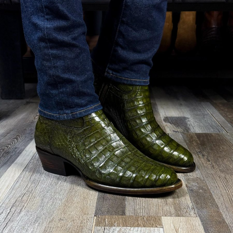 Full Alligator Oval Boots