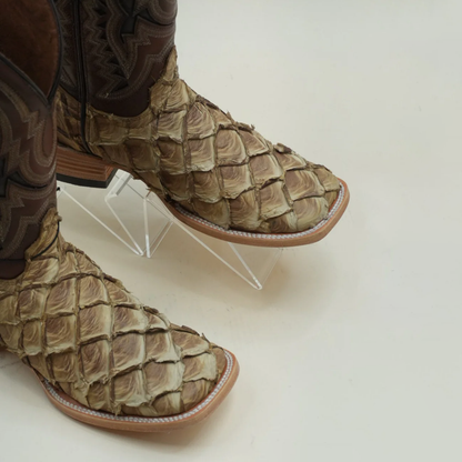 Exotic Fish Boots - Saddle - Square Toe