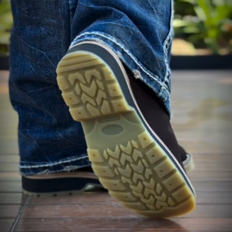 Classic Leather Cowboy Boots-Coffee