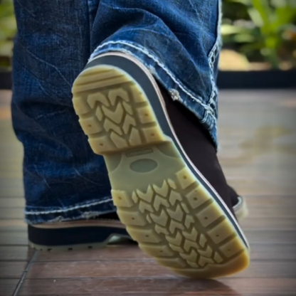 Classic Leather Cowboy Boots-Coffee