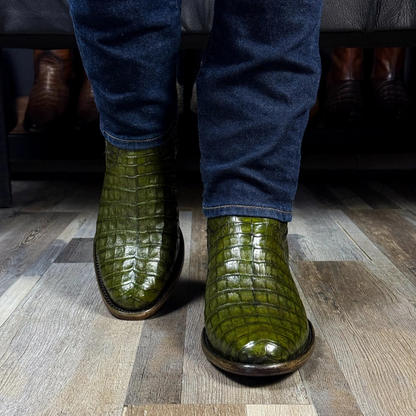 Full Alligator Oval Boots