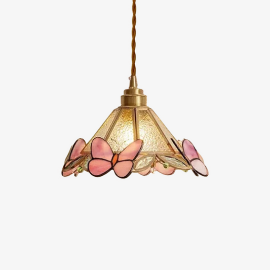 Vintage Butterfly Glass Chandelier