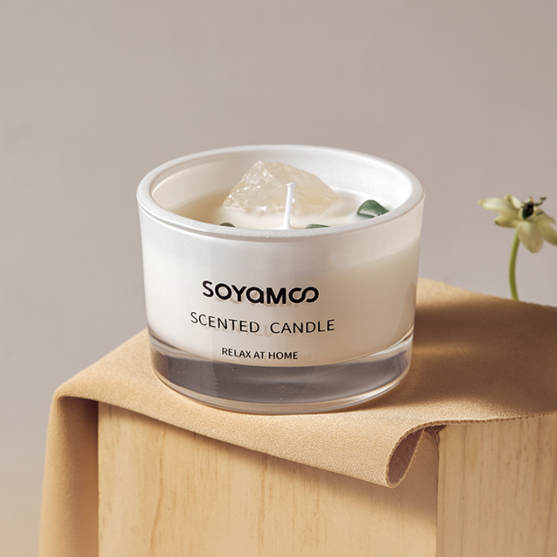 Bougie parfumée en cire de soja Crystal pour la maison