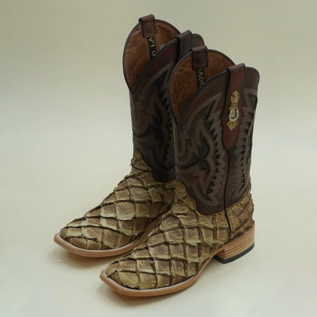 Exotic Fish Boots - Saddle - Square Toe