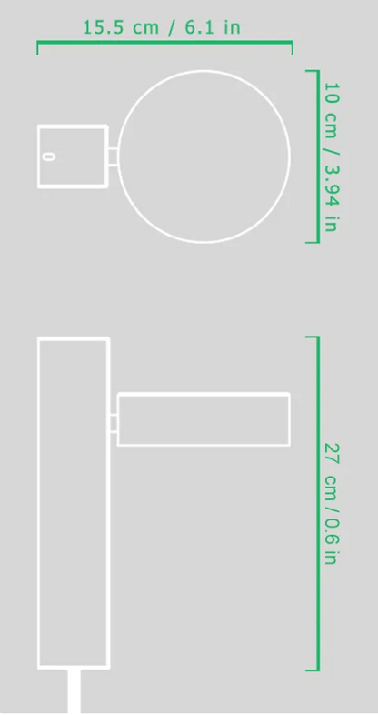 Emelie - Goldene Wandleuchte mit Dimmschalter