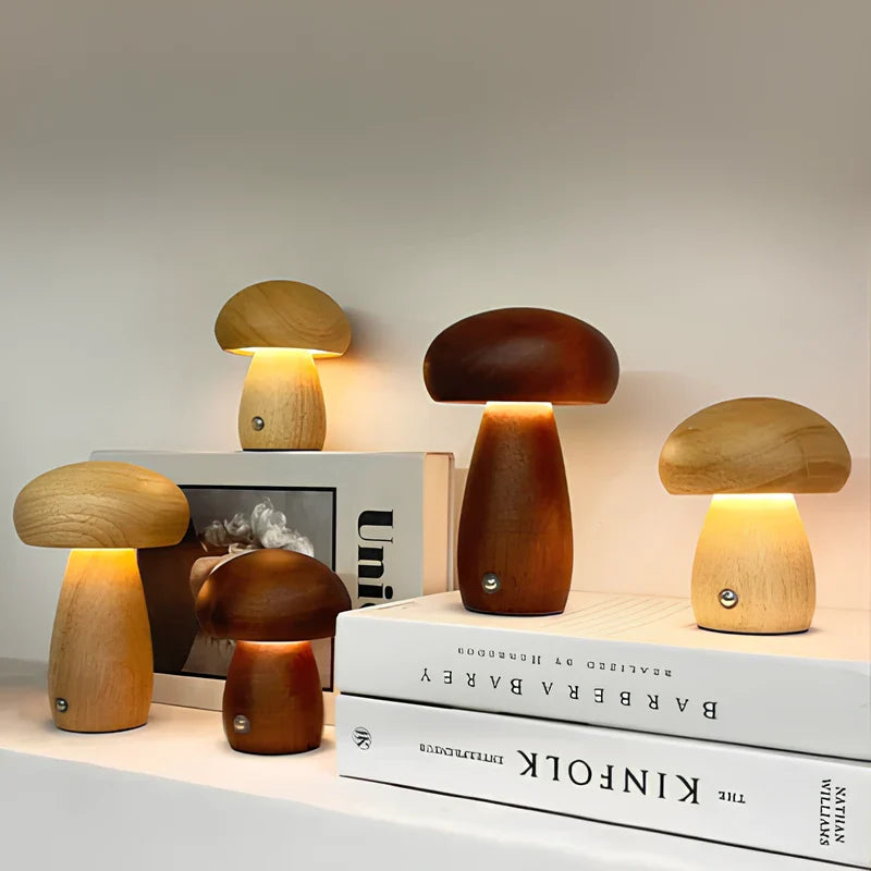 Lumishroom™ Wooden Table Lamp