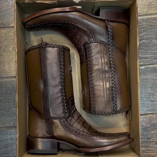 Men's Genuine Ostrich Leather Boots