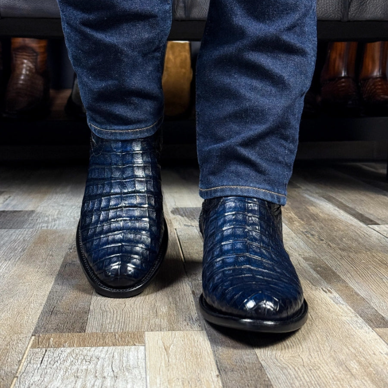 Full Alligator Oval Boots