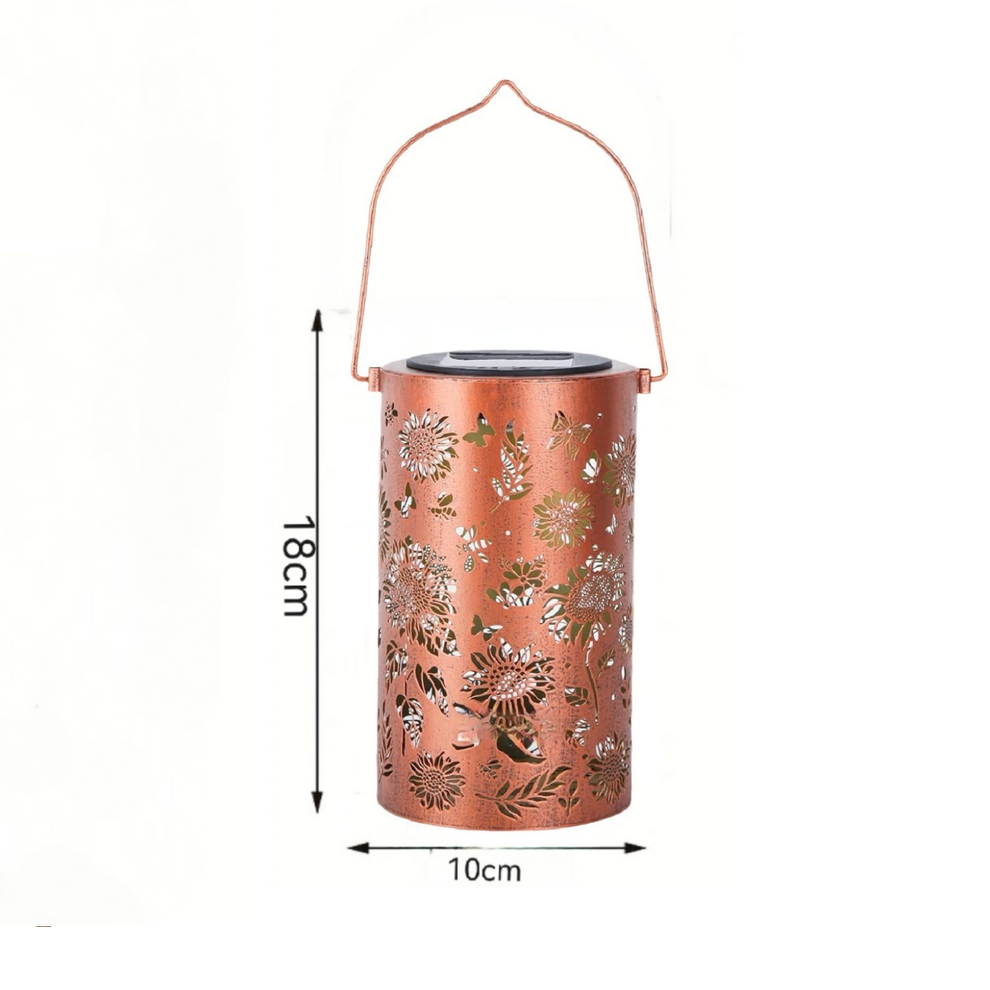 Colorful Solar Garden Lantern with Sunflower Lights