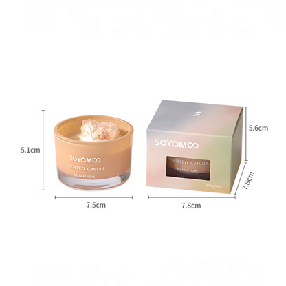 Bougie parfumée en cire de soja Crystal pour la maison