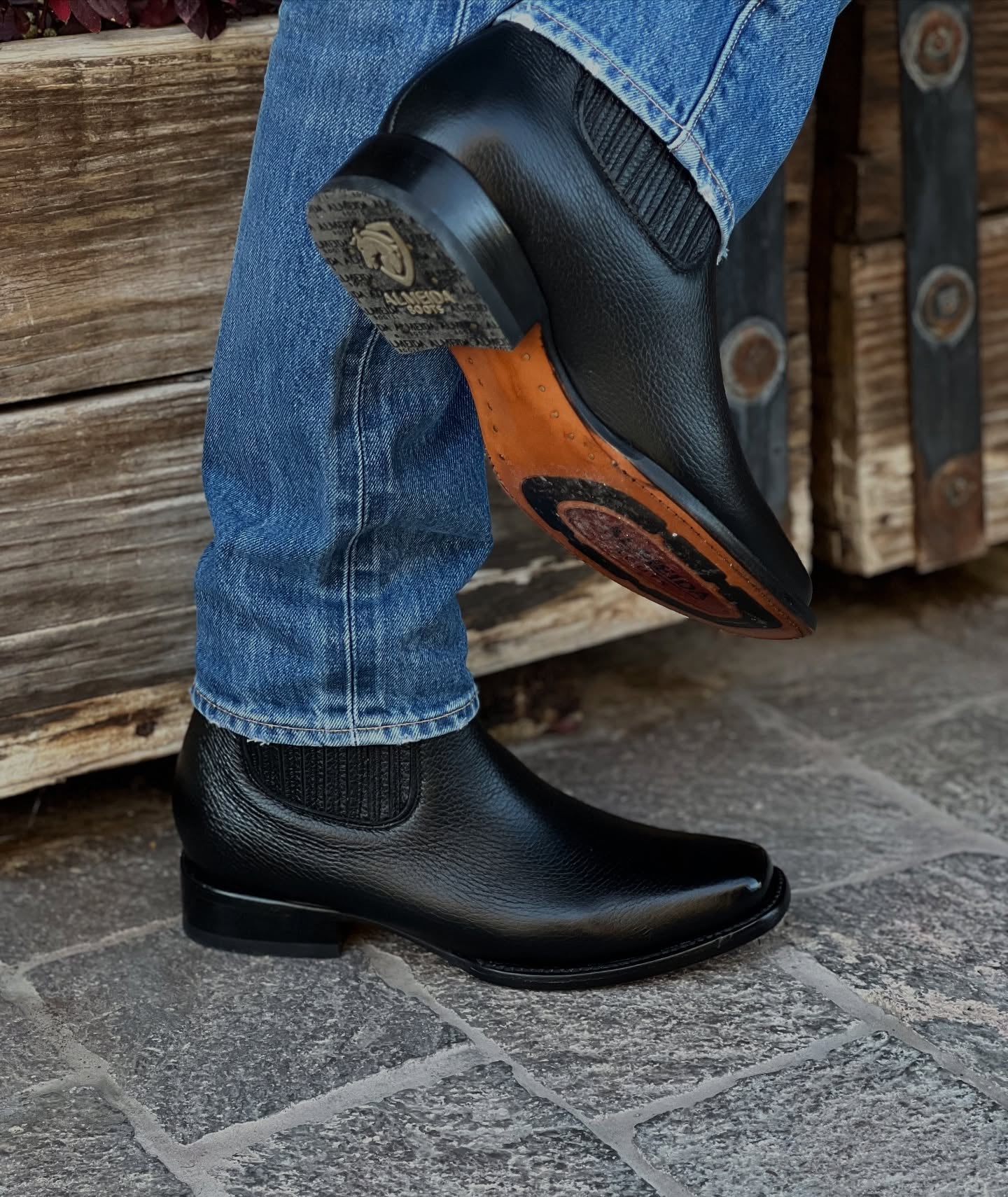 Elegant Brown Leather Chelsea Boots