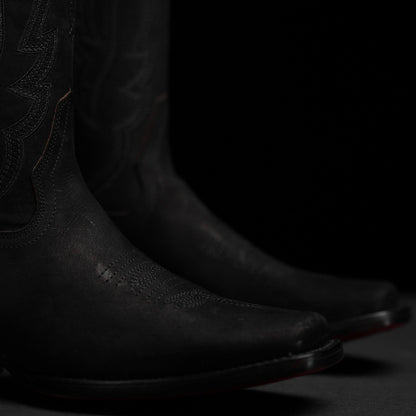 Matte Black Cowhide – Cutter Toe