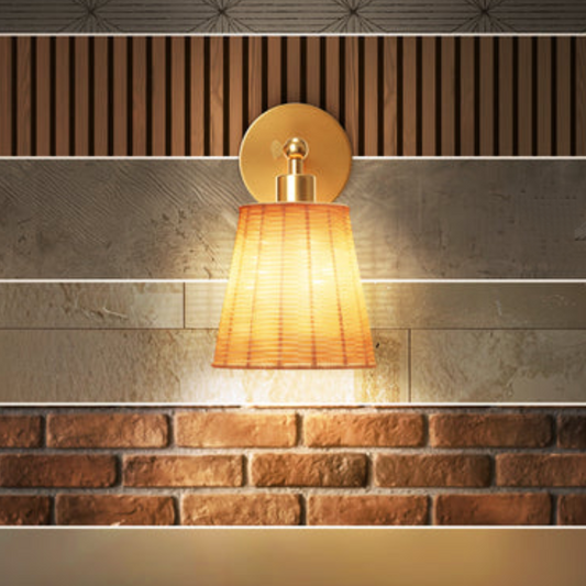 Natural Rattan Wall Lamp