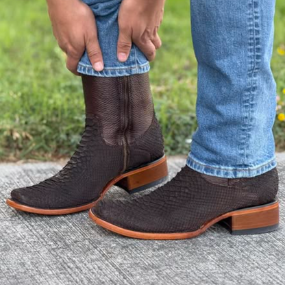 Original Tobacco Python Cowboy Boots