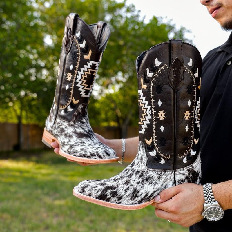 Premium Cowhide Boots – Square Toe