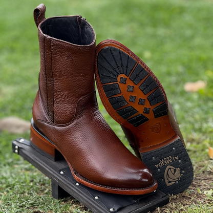 Suede Western Cowboy Boots - Mid-Calf Style