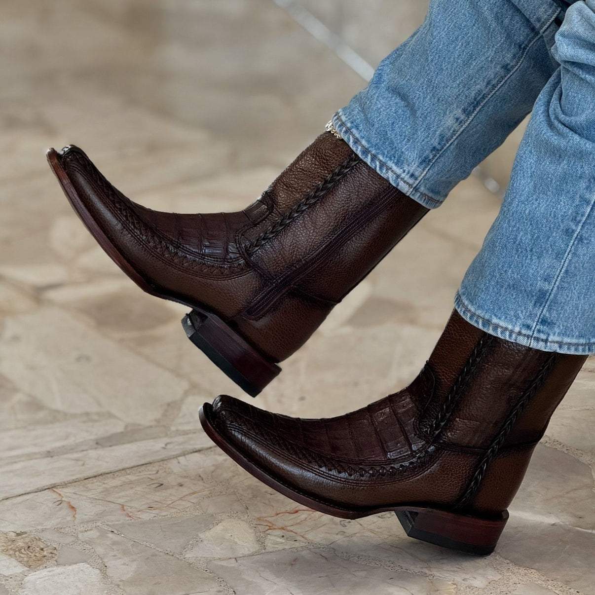 Medium-Long Python Cowboy Boots