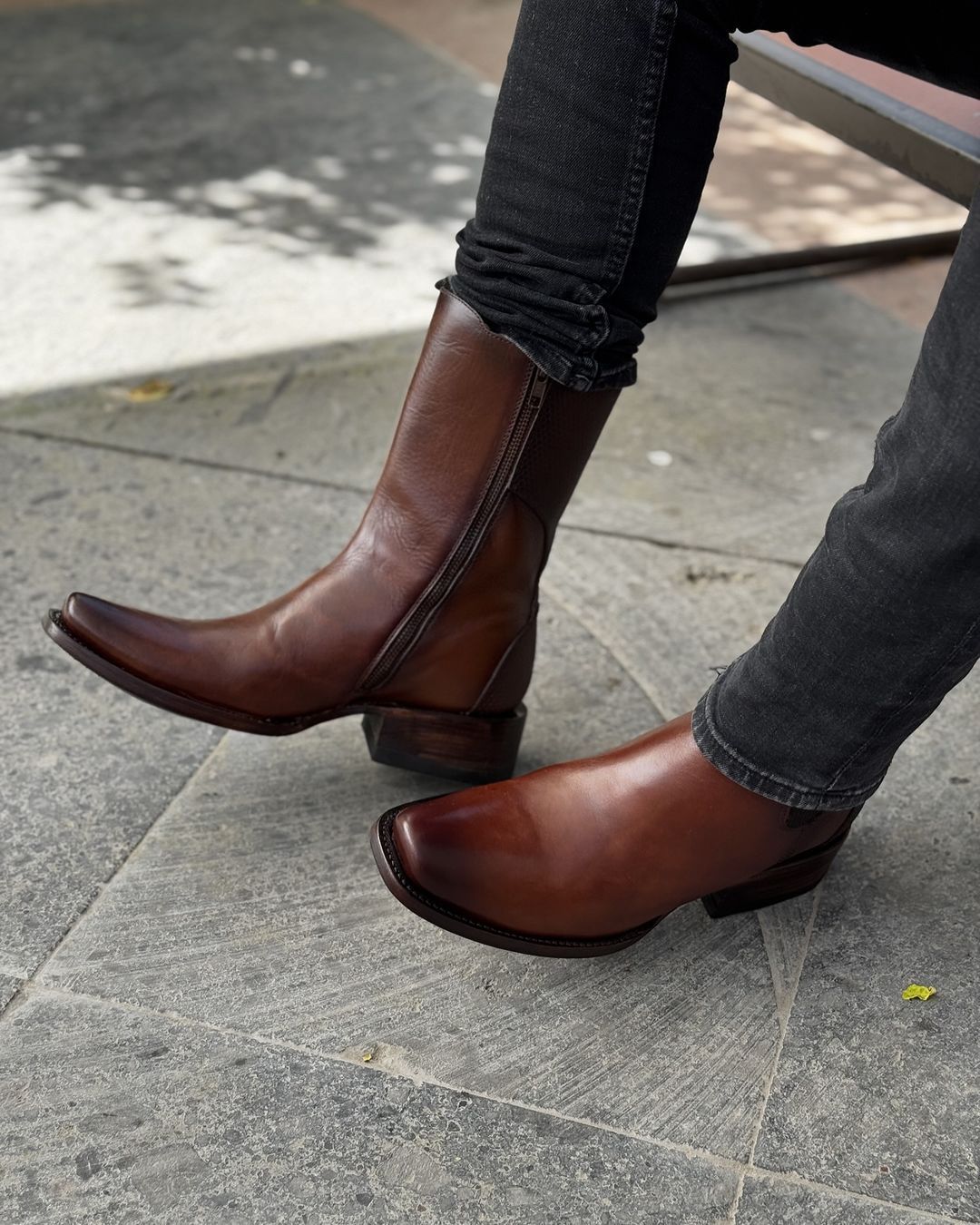 Classic Brown Leather Western Boot