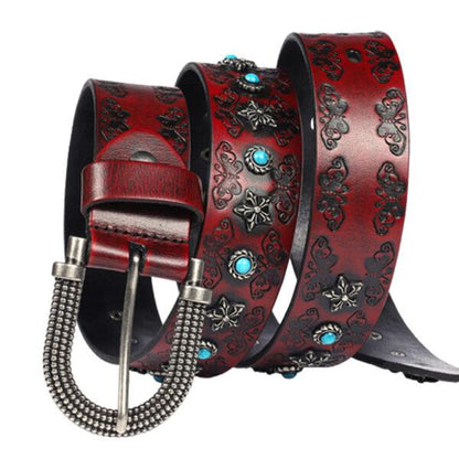 Vintage Belt Turquoise Inlaid Premium Belt For Women