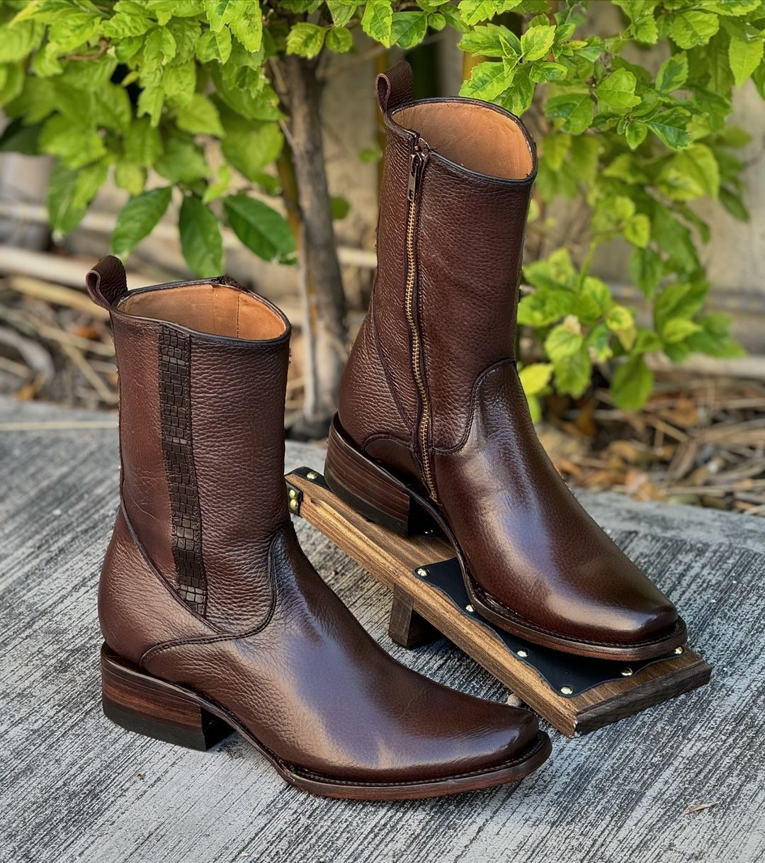 Mexican Cowboy Brown Deer Boots