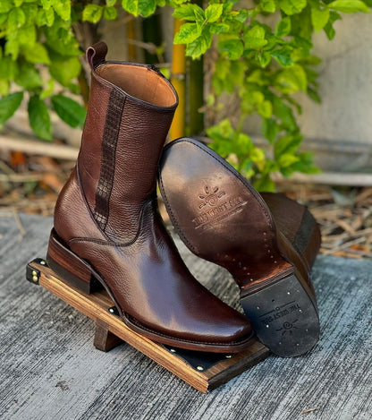 Mexican Cowboy Brown Deer Boots