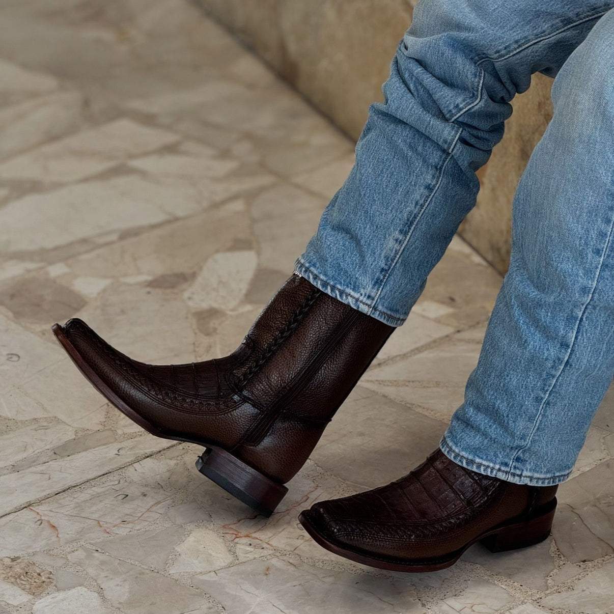 Medium-Long Python Cowboy Boots