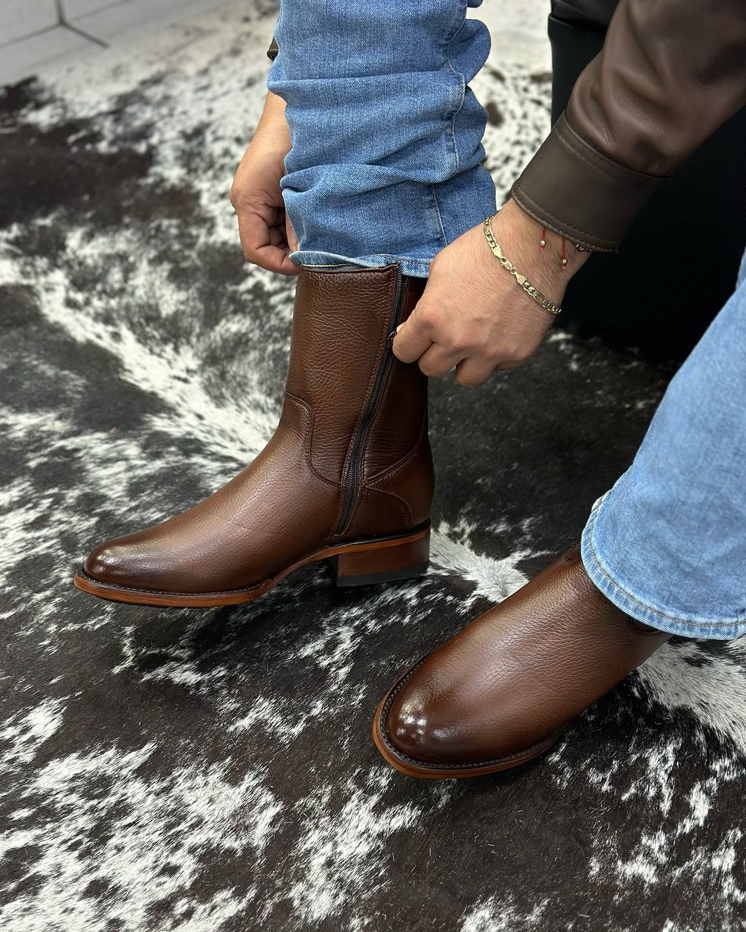 Vintage Handmade Deerskin Boots