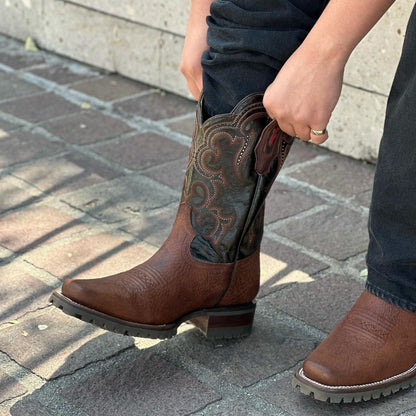 Embroidered Western Leather Boots