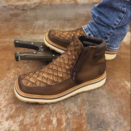 Desert Scales Square-Toe Boots