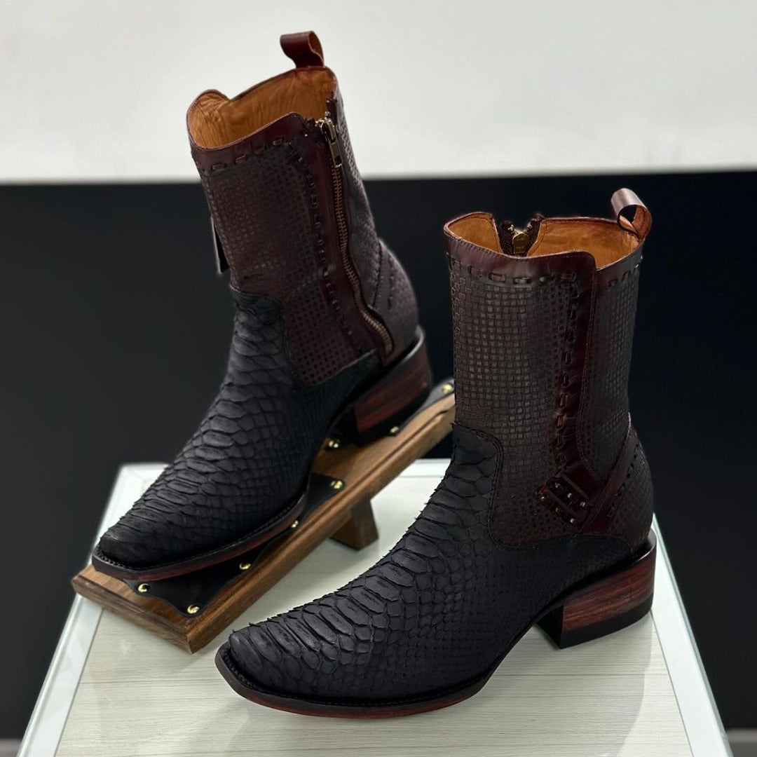 Italian Hand-sewn Python Leather Boots