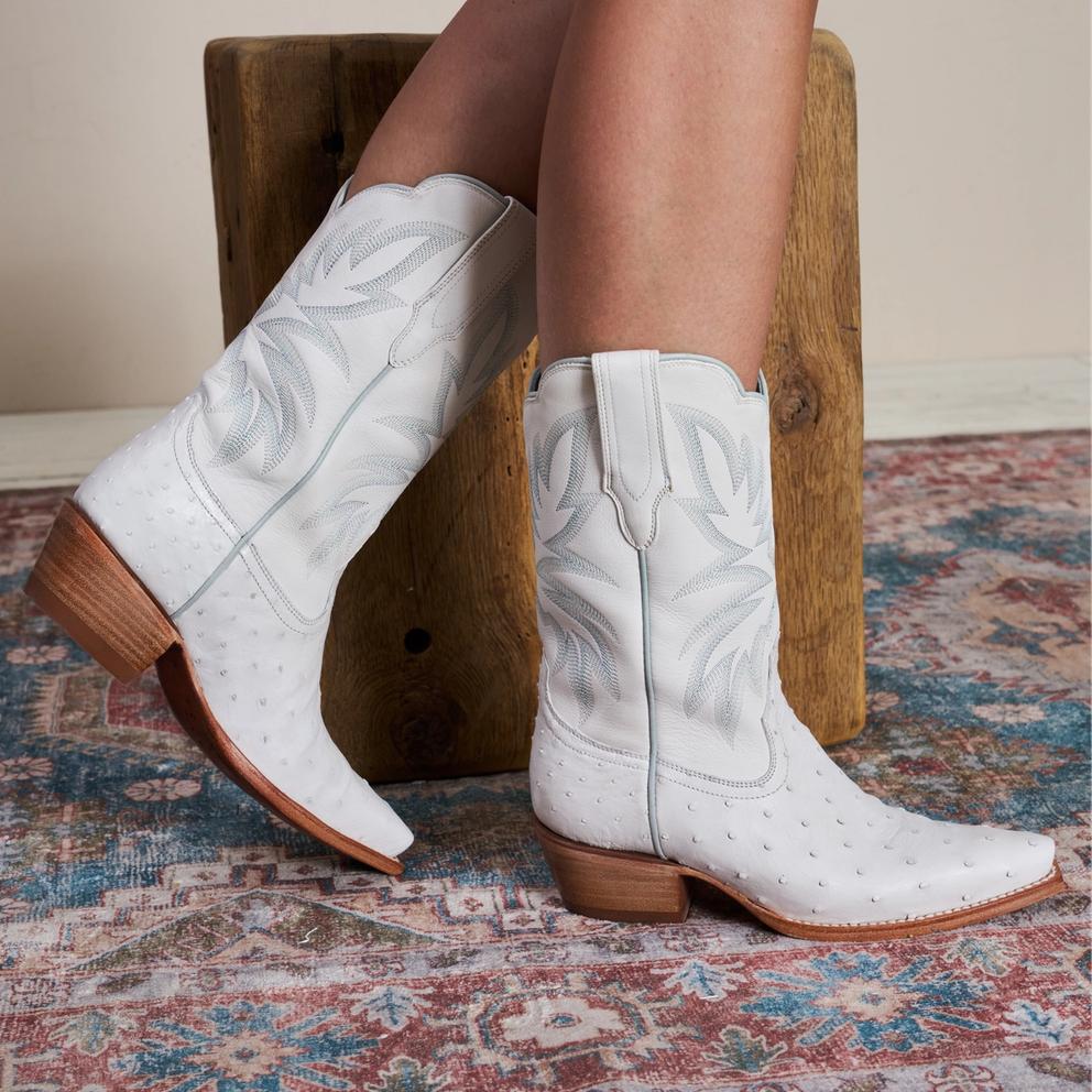 Women's Snow Ostrich Cowgirl Boots