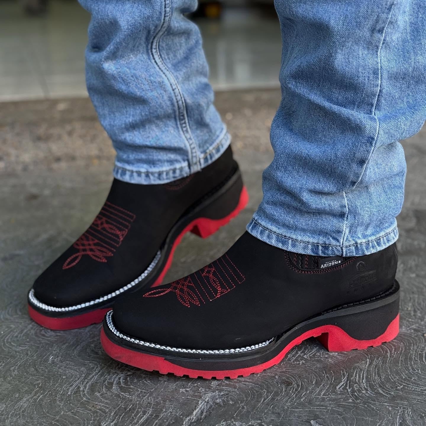 Black Nobuck Leather Botin - 3D Sole Composite Toe