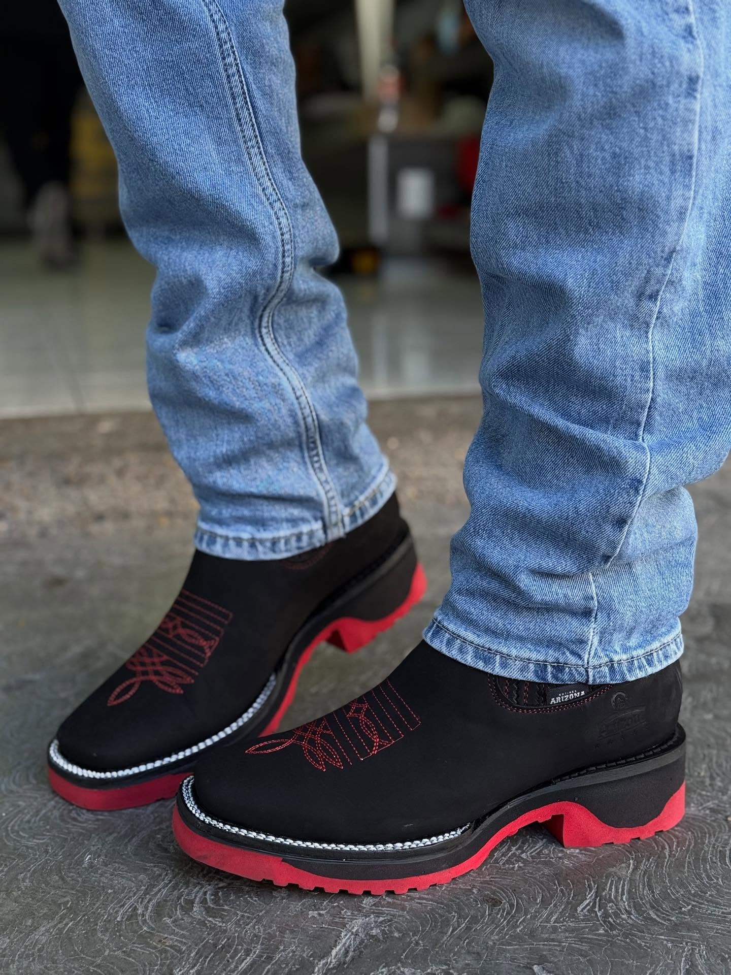 Black Nobuck Leather Botin - 3D Sole Composite Toe